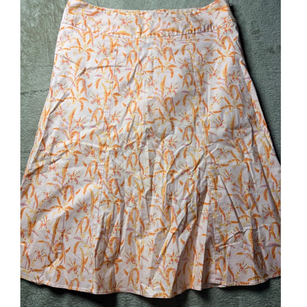 Gap Stretch  Paisley A-Line Skirt Size 4 Tropical Summer Resort Beach Feminine